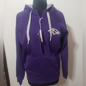Antigua Baltomore Ravens Victory Full Zip Hoodie Size Small